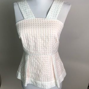 Anthropologie Maeve Basket Weave Peplum Top 2